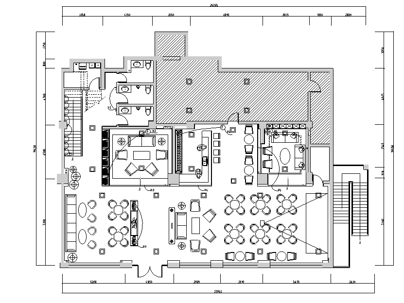 工业风格复古loft酒吧咖啡厅设计施工图（附效果图）施工图下载【ID:161785197】