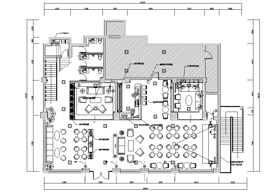 工业风格复古loft酒吧咖啡厅设计施工图（附效果图）施工图下载【ID:161785197】