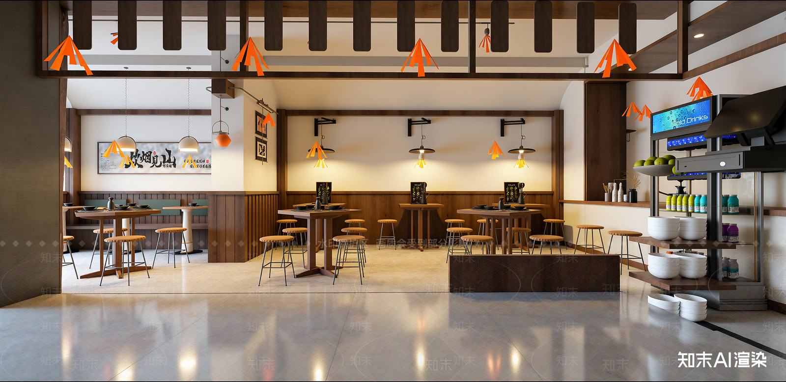 原木中餐厅SU模型下载【ID:1216050683】