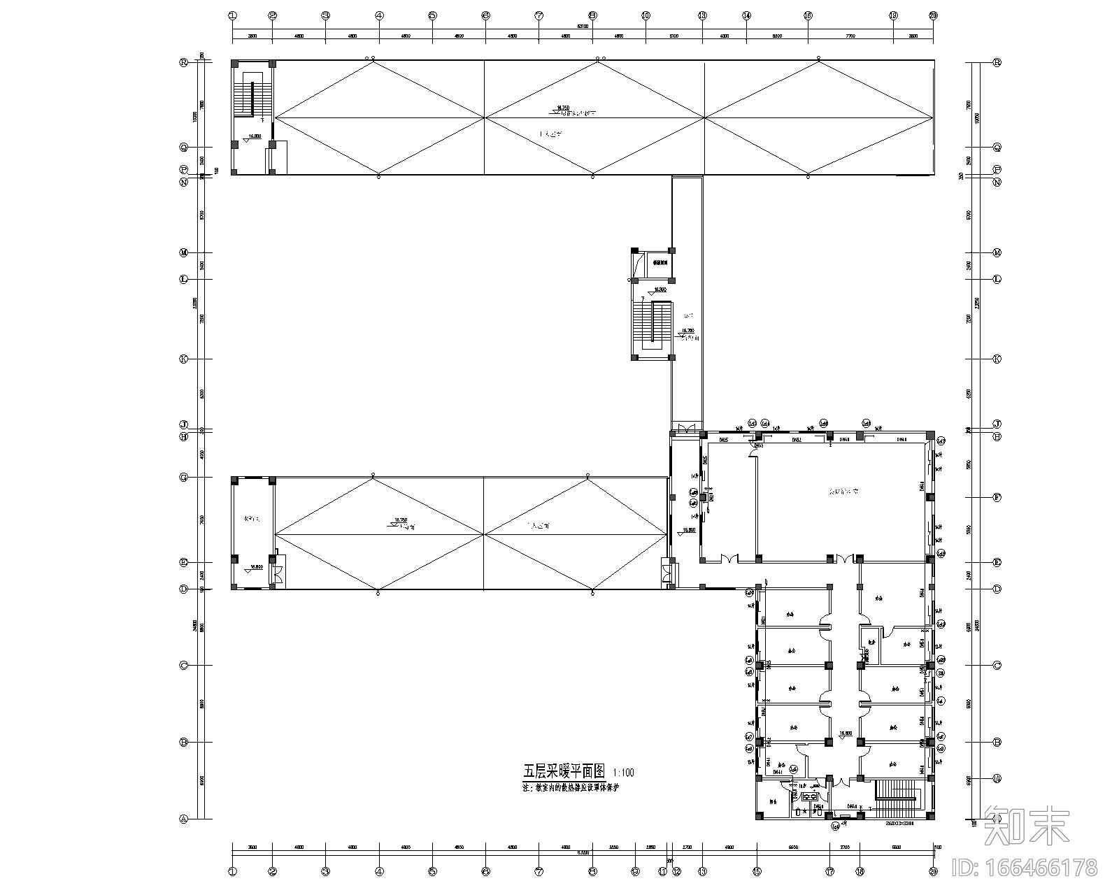 小学综合楼、食堂暖通设计图纸（含计算书）cad施工图下载【ID:166466178】