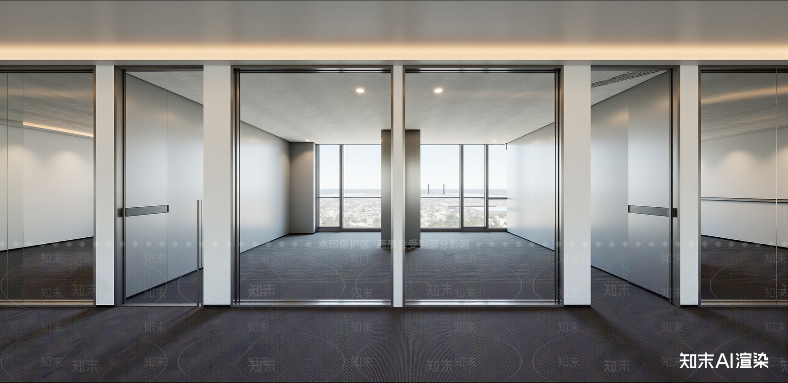现代办公大堂SU模型下载【ID:1215926943】