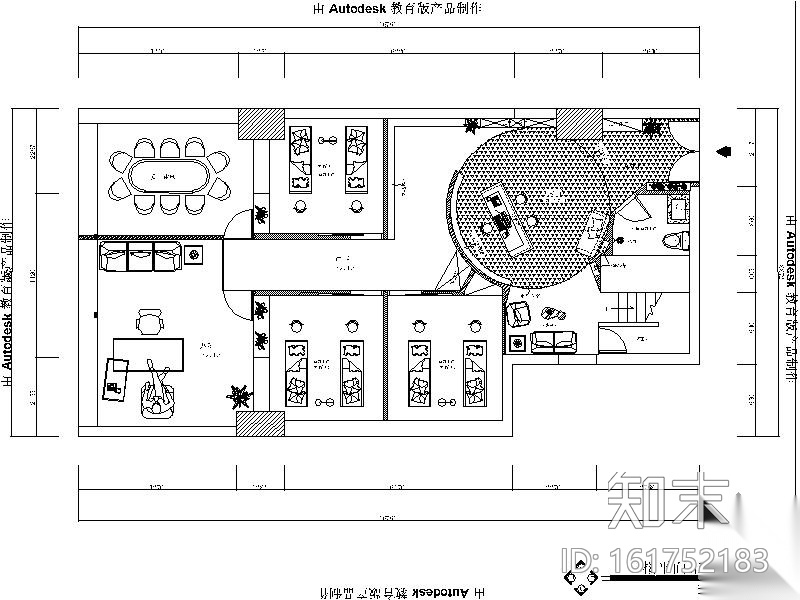 现代女子美容美体院装修图cad施工图下载【ID:161752183】