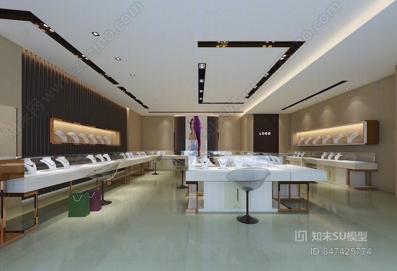 珠宝店SU模型下载【ID:847425774】