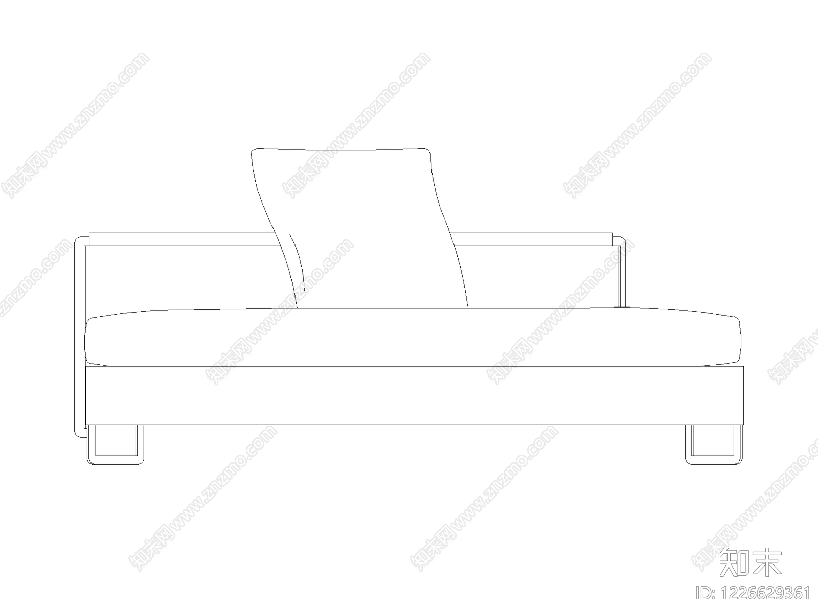 沙发cad施工图下载【ID:1226629361】