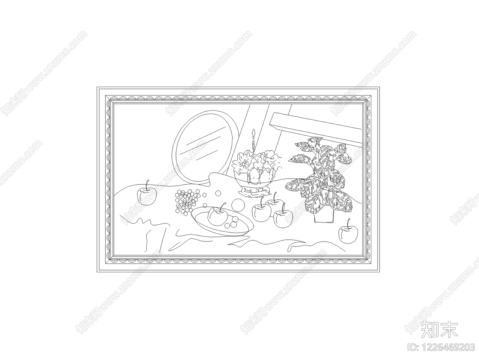 摆件cad施工图下载【ID:1226469203】