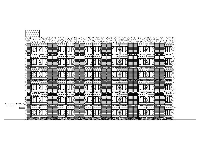 [福建]现代风格职工宿舍建筑施工图cad施工图下载【ID:166226165】