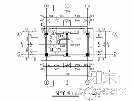 [江苏]某幼儿园中式门卫建筑施工图cad施工图下载【ID:166452114】