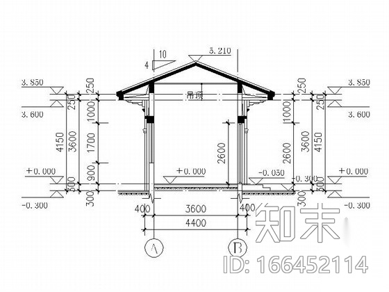 [江苏]某幼儿园中式门卫建筑施工图cad施工图下载【ID:166452114】