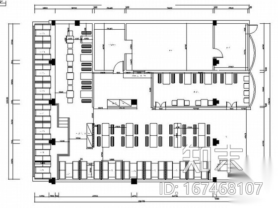 [湖南]连锁现代风格面馆装饰设计施工图施工图下载【ID:167468107】