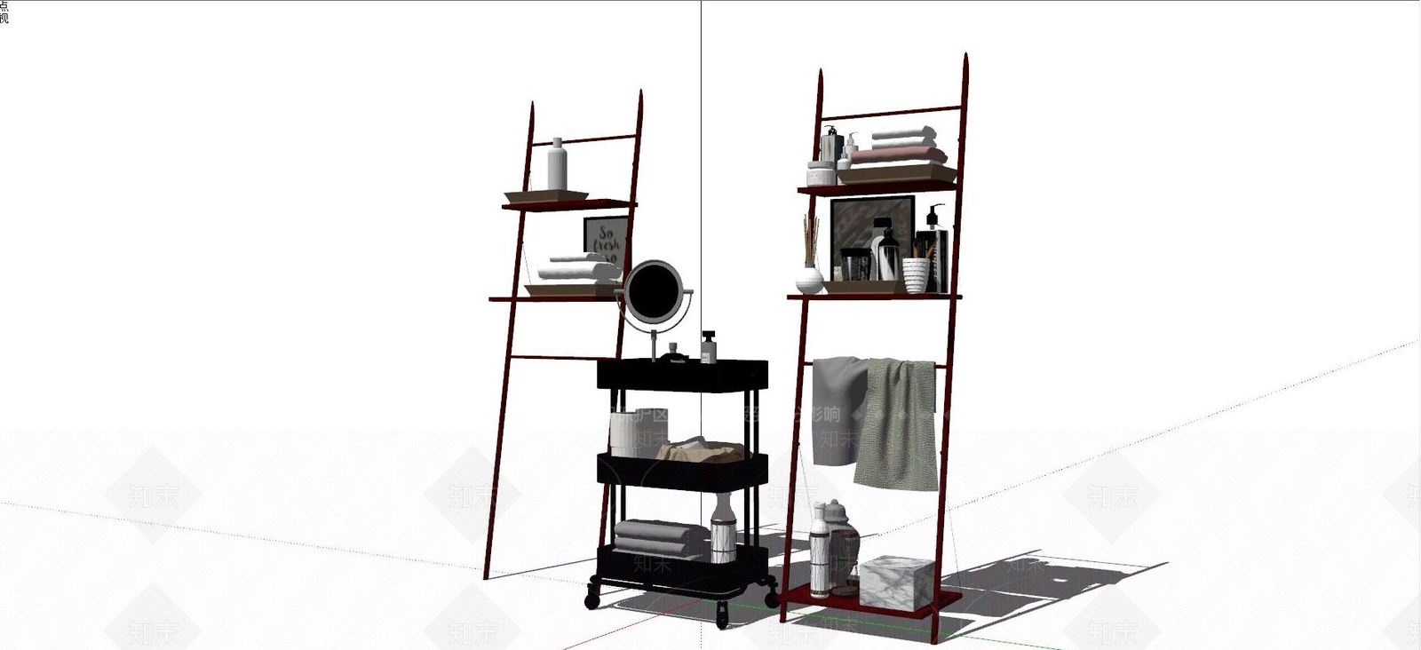 现代装饰柜免费SU模型下载【ID:1125096743】