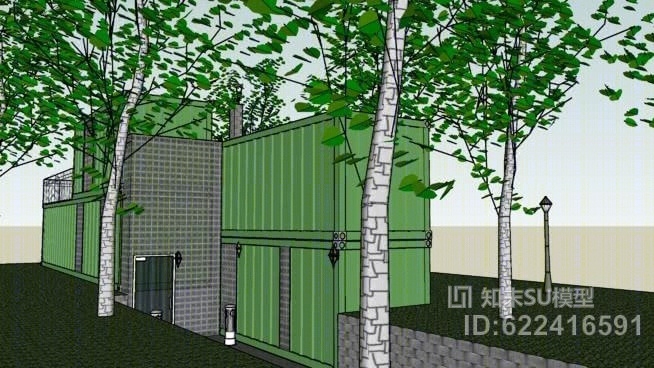 集装箱货柜SU模型下载【ID:622416591】