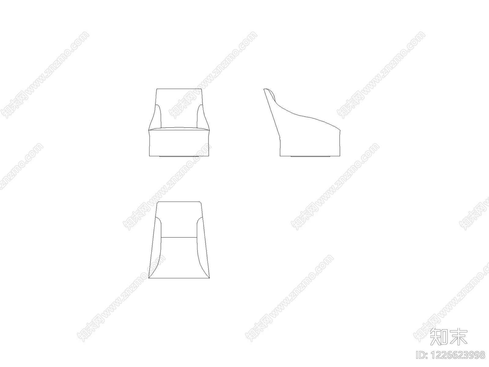 现代,意式椅子CAD图纸
