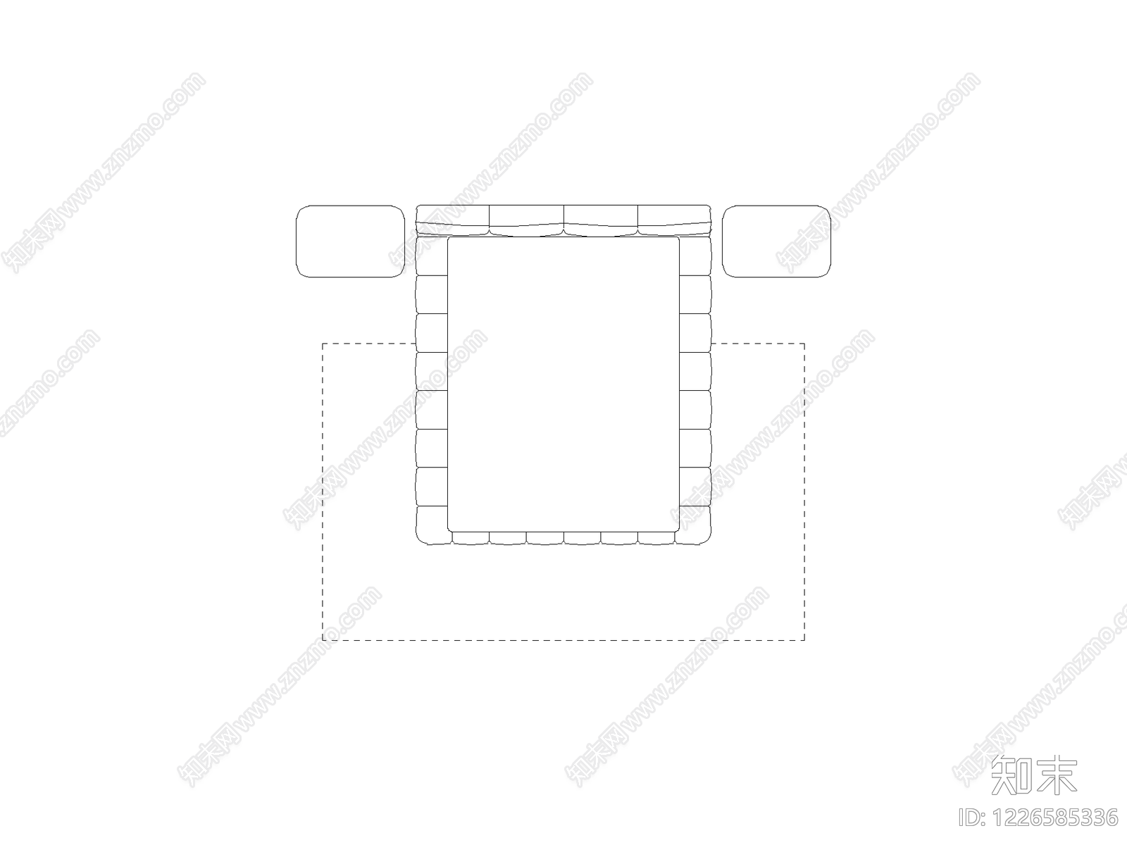 现代床CAD图纸