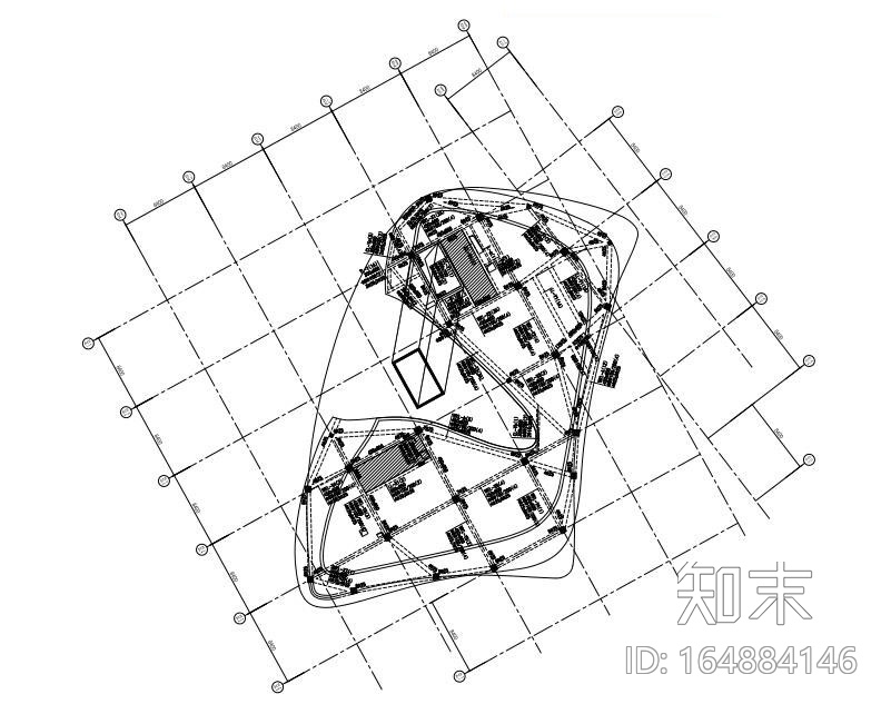 框架结构商业楼加层改造建筑结构施工图cad施工图下载【ID:164884146】