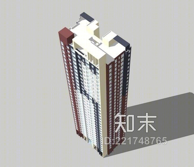 现代高层住宅SU模型下载【ID:221748765】