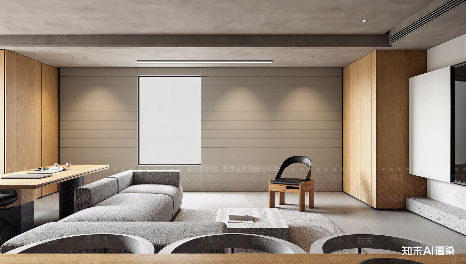 现代办公大厅3D模型下载【ID:1214310500】