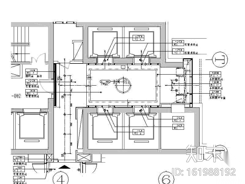 酒店电梯厅装修图cad施工图下载【ID:161988192】