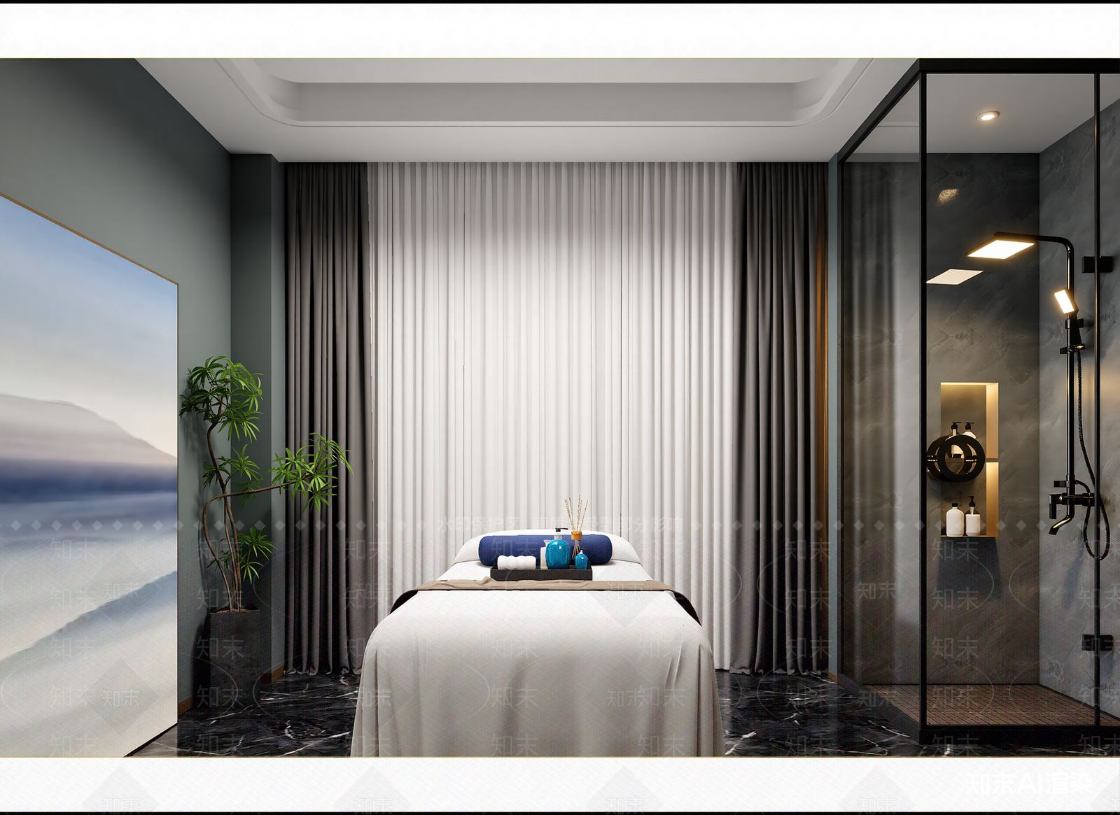 新中式美容院3D模型下载【ID:1214253934】