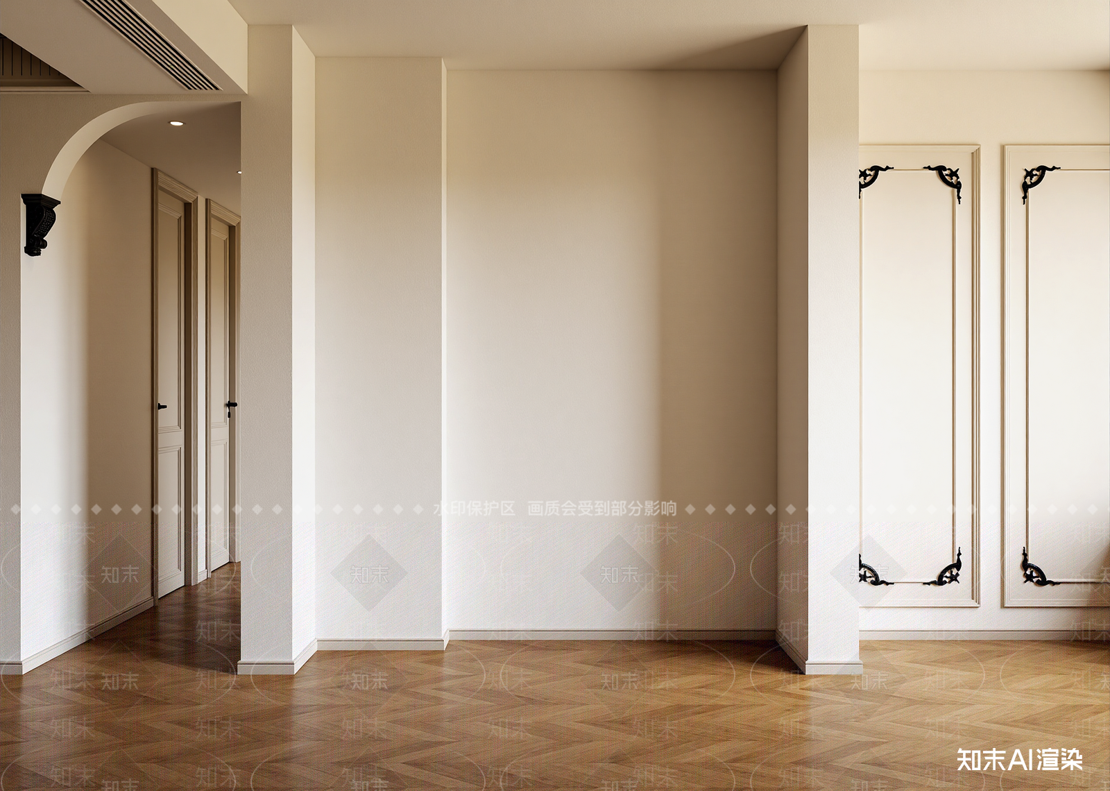 法式玄关3D模型下载【ID:1214982983】