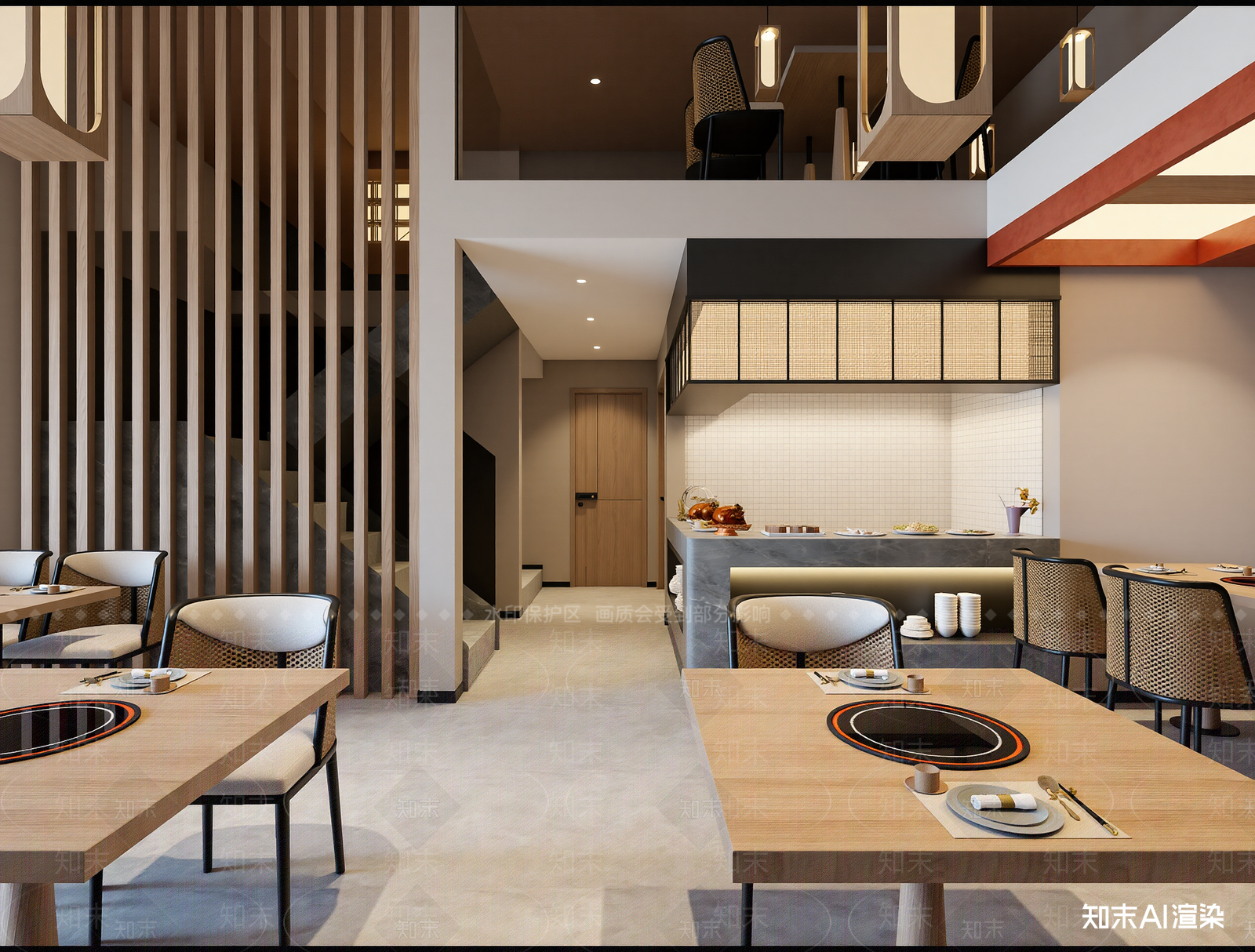新中式火锅店3D模型下载【ID:1214255780】