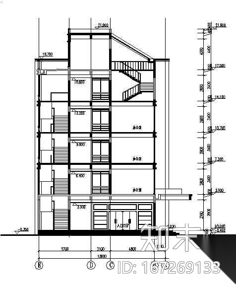 [毕业设计]光州新区某五层行政服务中心建筑设计方案cad施工图下载【ID:167269133】