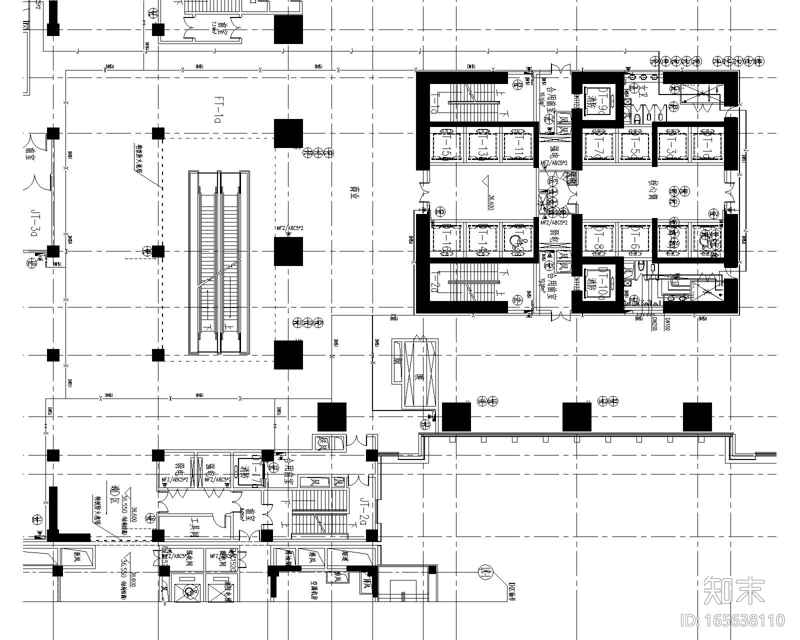 山东超高层公寓酒店给排水施工图​cad施工图下载【ID:165638110】