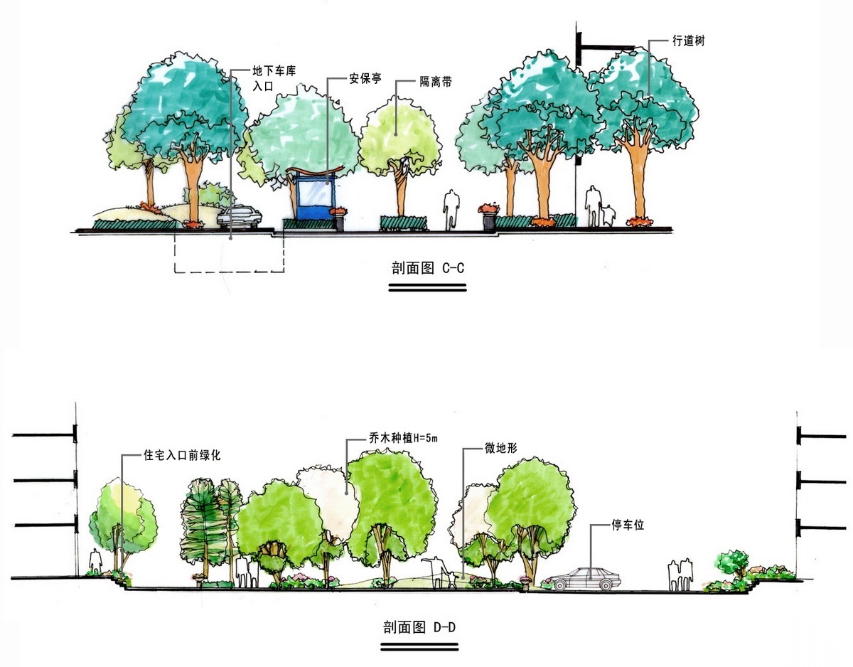 [河北]自然式简约风格居住区景观设计方案施工图下载【ID:161033162】