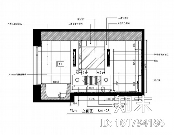 高档三居住宅装修图cad施工图下载【ID:161794186】