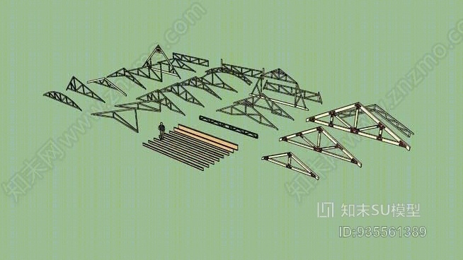 medeek桁架5码SU模型下载【ID:935561389】