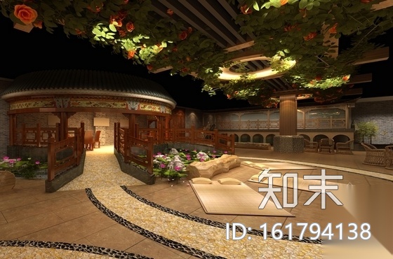 [原创]大型商业餐饮娱乐综合休闲会所施工图（含效果图...cad施工图下载【ID:161794138】