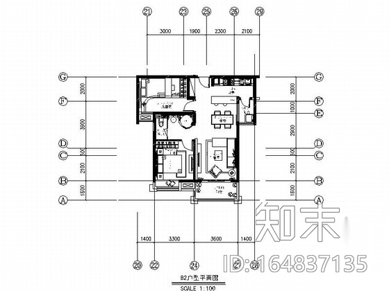 [安徽]温馨现代风格一居室室内装修施工图（含实景）cad施工图下载【ID:164837135】