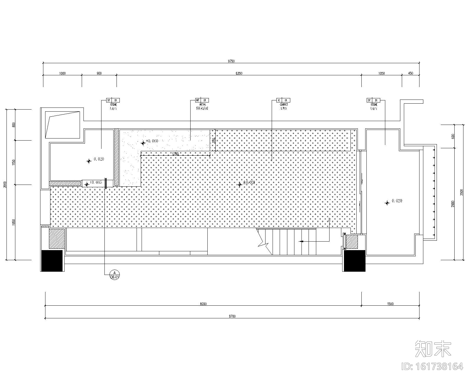 [贵州]LOFT--贵阳俊发办公样板间施工图+效果图施工图下载【ID:161738164】