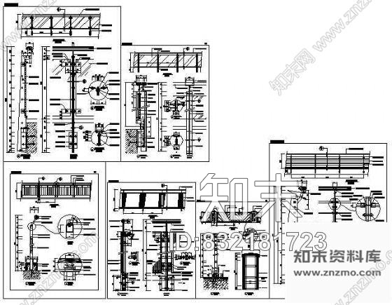 图块/节点栏杆施工图cad施工图下载【ID:832181723】