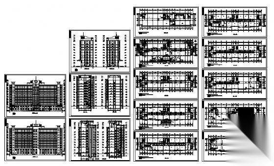 某十层办公楼建筑设计方案图cad施工图下载【ID:151638136】