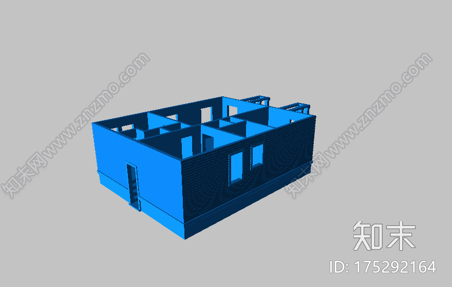 一栋房子的建筑模型3d打印模型下载【ID:175292164】