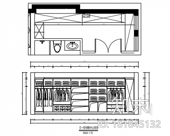 [江宁]法式贵族风情两层别墅室内CAD施工图（含实景图...施工图下载【ID:161845132】