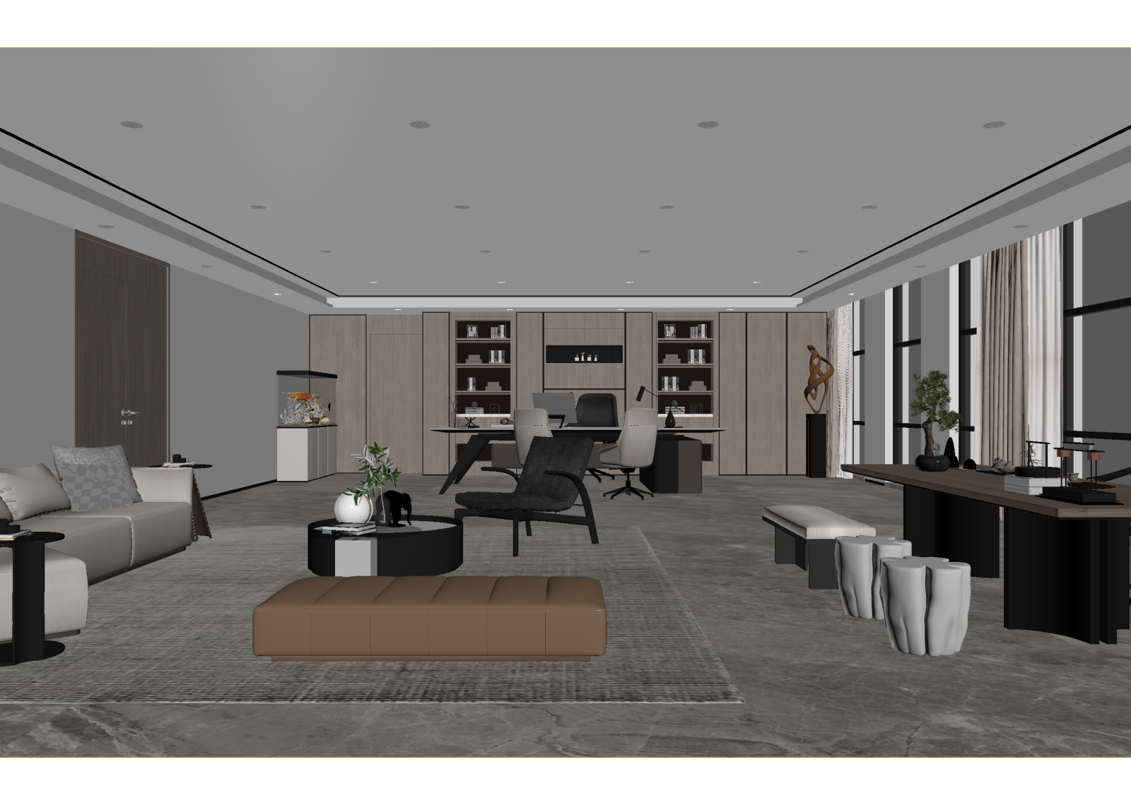 现代办公室3D模型下载【ID:1215088443】