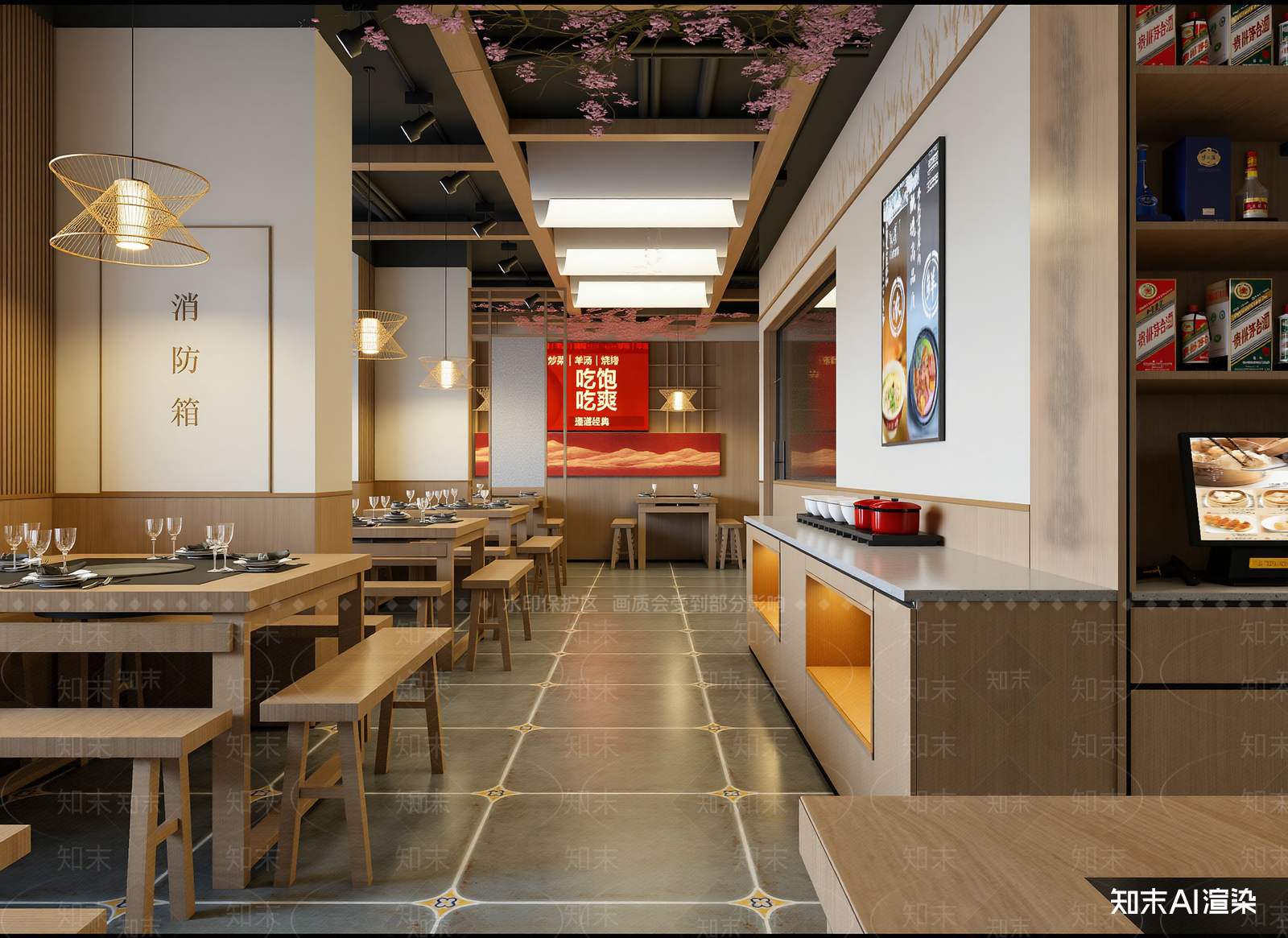 现代快餐店3D模型下载【ID:1214662376】