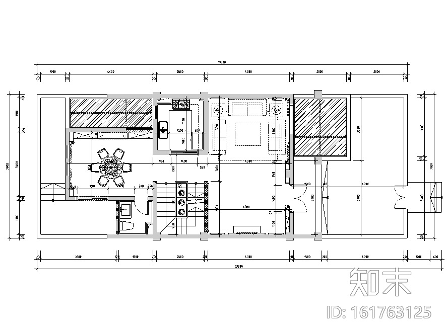 千灯熙岸铭郡联排别墅设计施工图（附效果图+软装配置）cad施工图下载【ID:161763125】