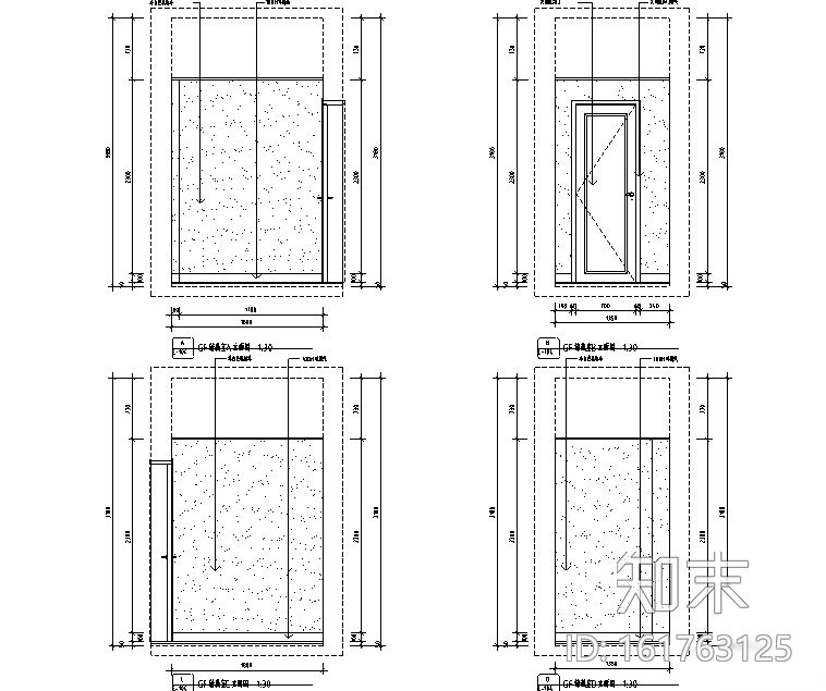 千灯熙岸铭郡联排别墅设计施工图（附效果图+软装配置）cad施工图下载【ID:161763125】