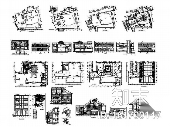[福建]某宾馆大堂设计图cad施工图下载【ID:161700147】