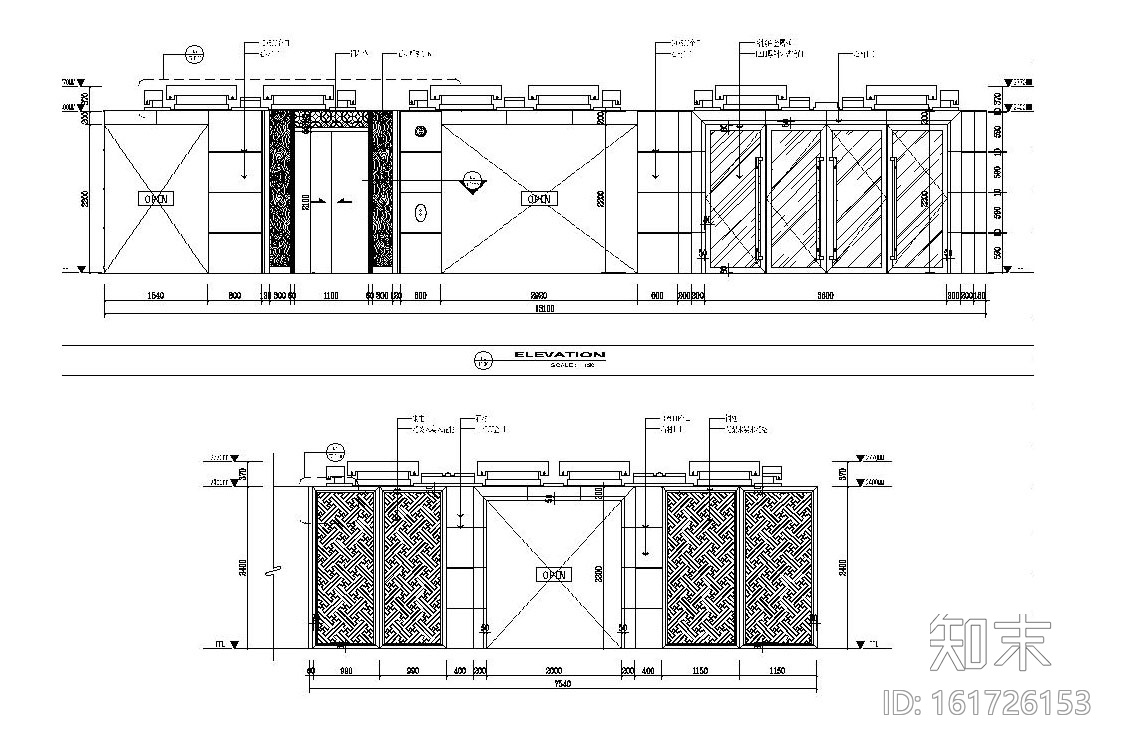 [宜兴]新中式风格南岳山庄室内装修全套施工图（附效果图...施工图下载【ID:161726153】