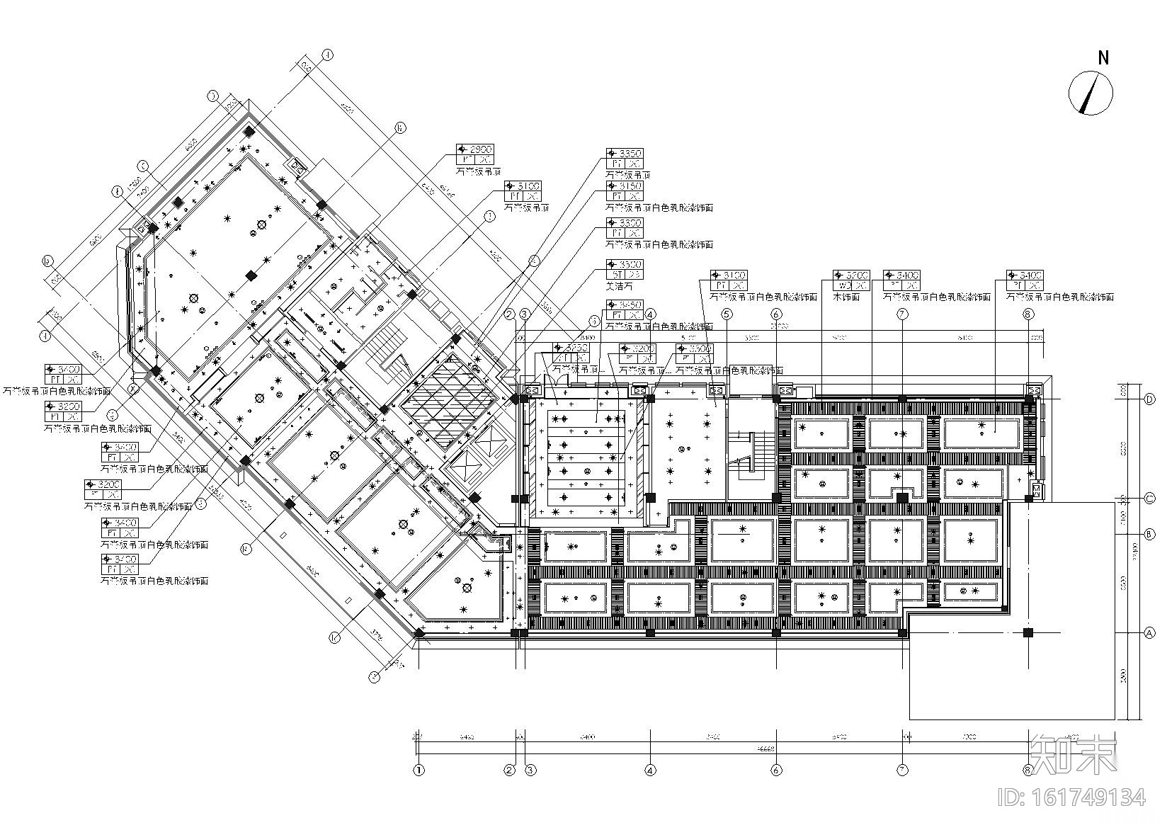 [江苏]南京若航老山酒店装修设计项目施工图cad施工图下载【ID:161749134】