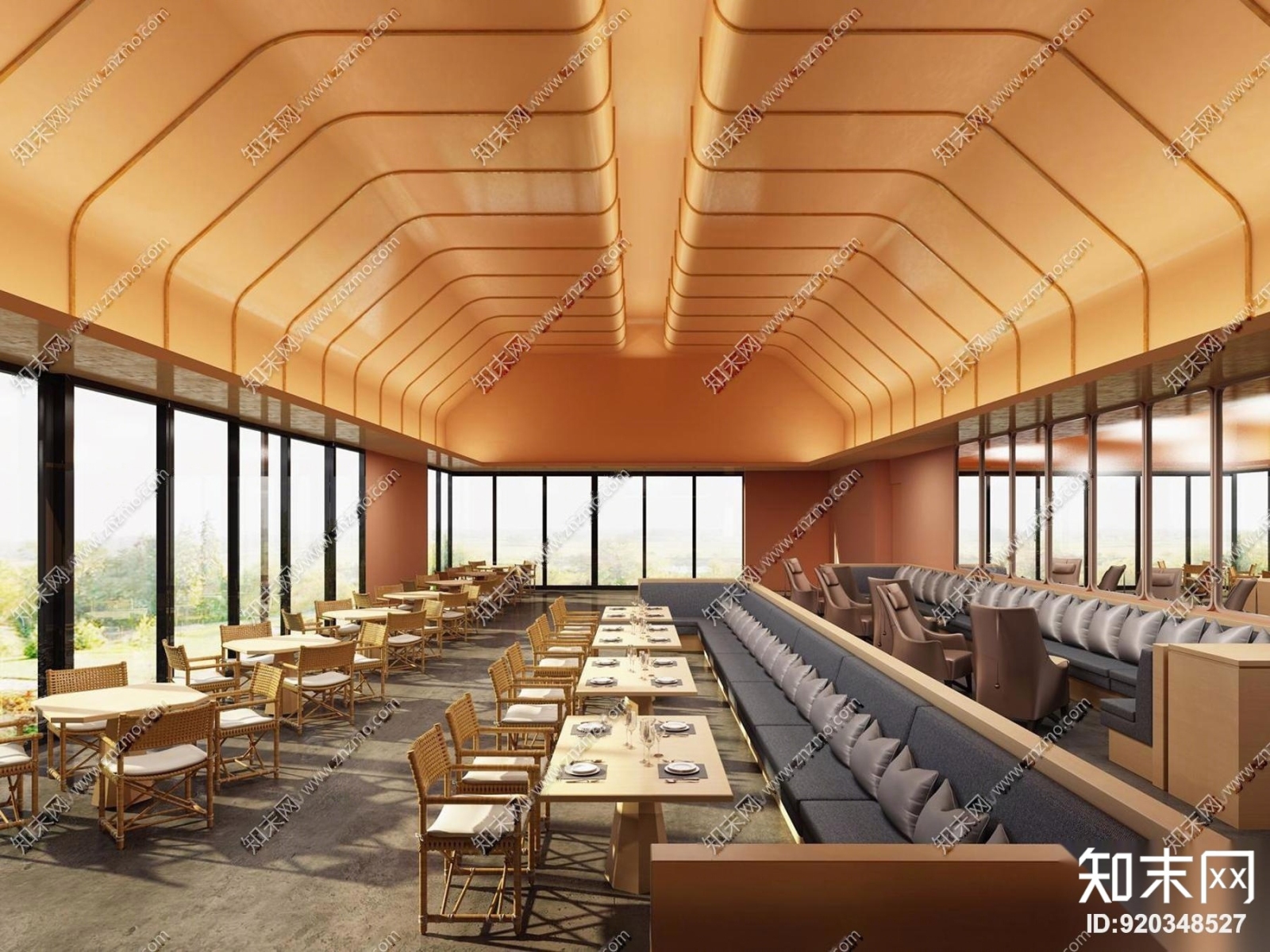 东南亚西餐厅3D模型下载【ID:920348527】