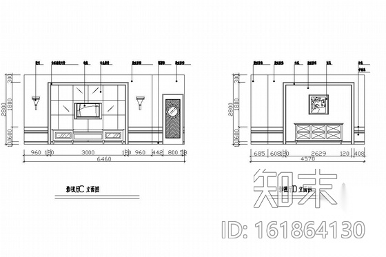 田园中式混搭风格三层别墅室内装修图（含效果图）cad施工图下载【ID:161864130】