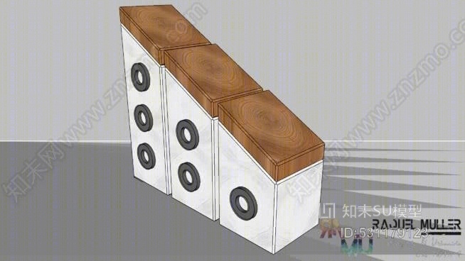 瓷罐子和竹SU模型下载【ID:531179123】