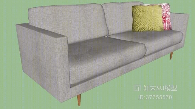 双人沙发SU模型下载【ID:37755570】