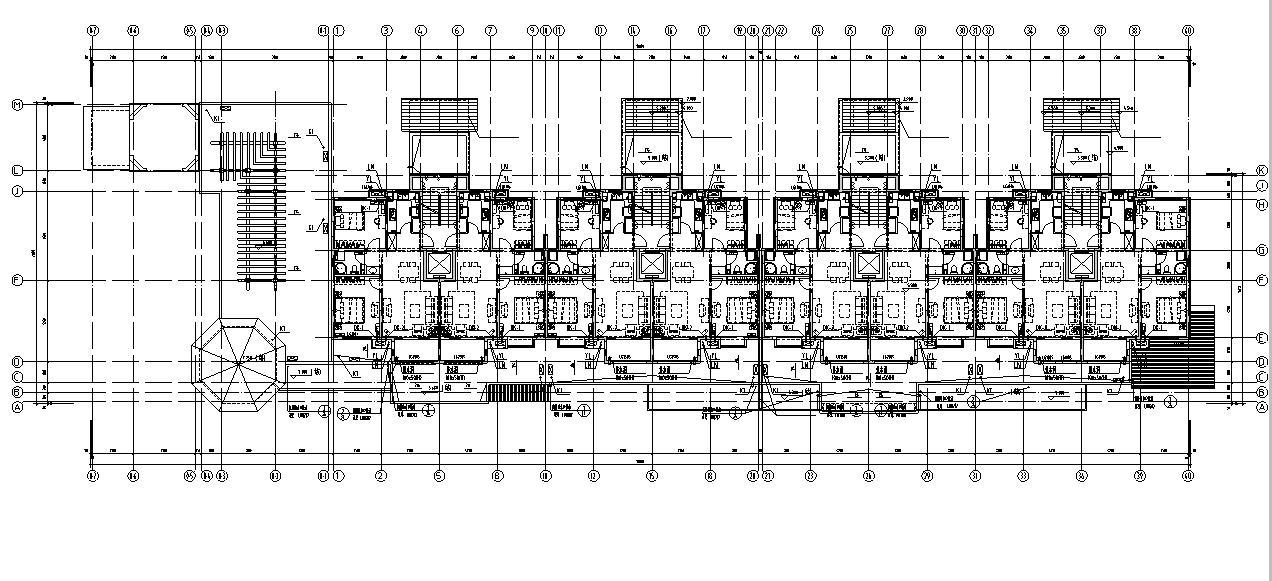 [山东]高层框架结构多栋住宅楼建筑施工图（含管线布线...施工图下载【ID:149777173】