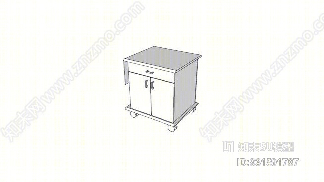 M8960-CART，手术病例，分娩室SU模型下载【ID:931591787】