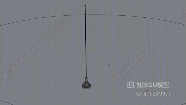调频汽车天线（带底座）SU模型下载【ID:436289976】
